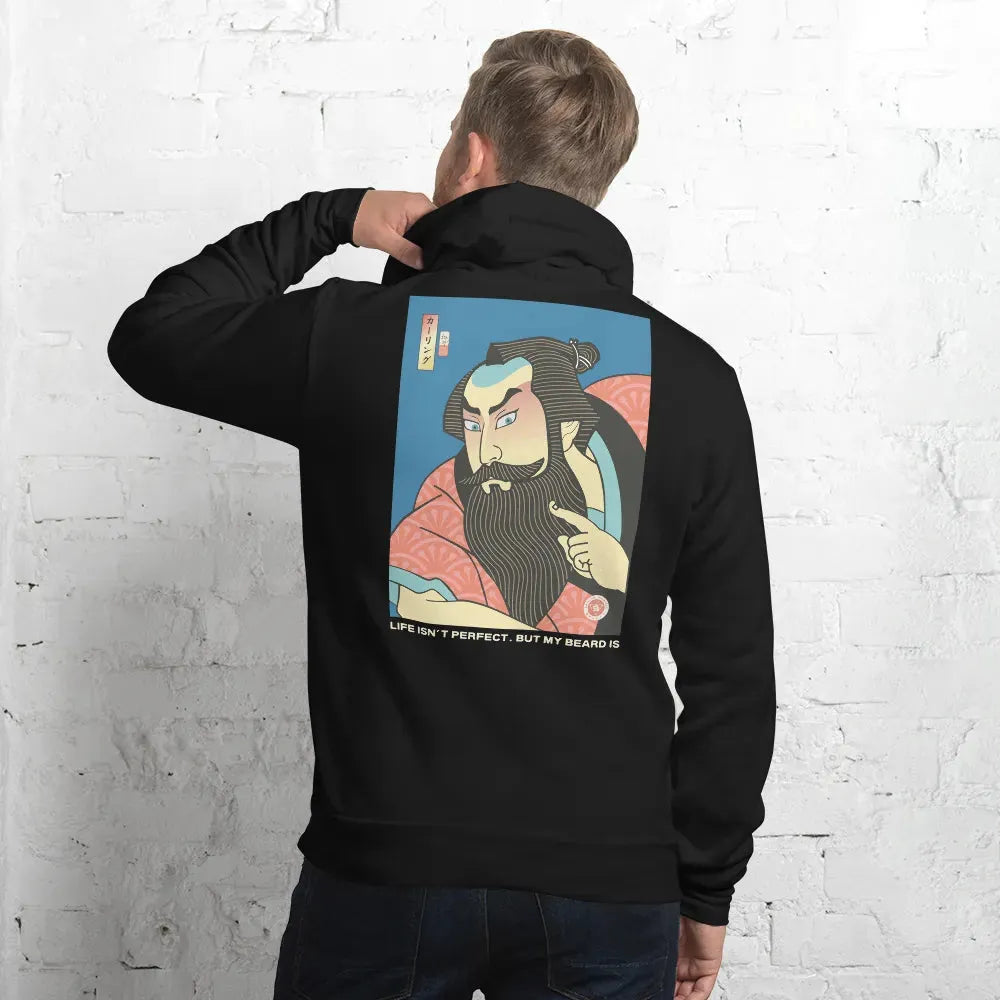 Samurai & Beard Japanese Ukiyo-e Unisex Hoodie - Samurai Original