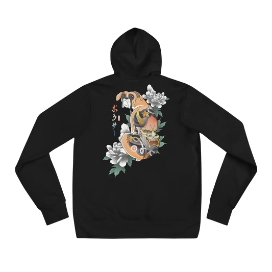 Samurai Boxer Dog Ukiyo-e Unisex Hoodie - Samurai Original