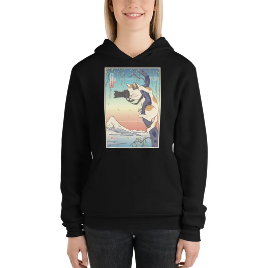 Cat Photographer Funny Japanese Ukiyo-e Unisex Hoodie -