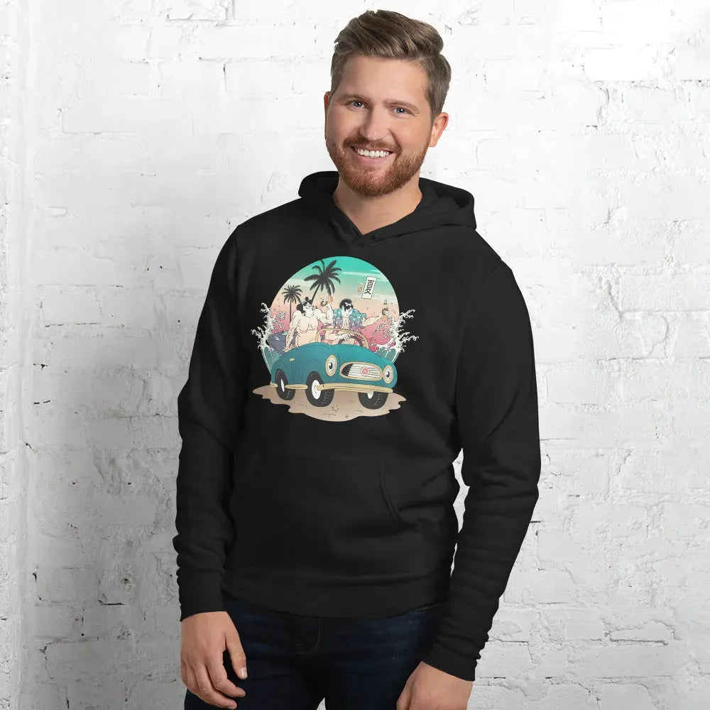 Samurai and Summer Party Ukiyo-e Unisex Hoodie - Samurai Original