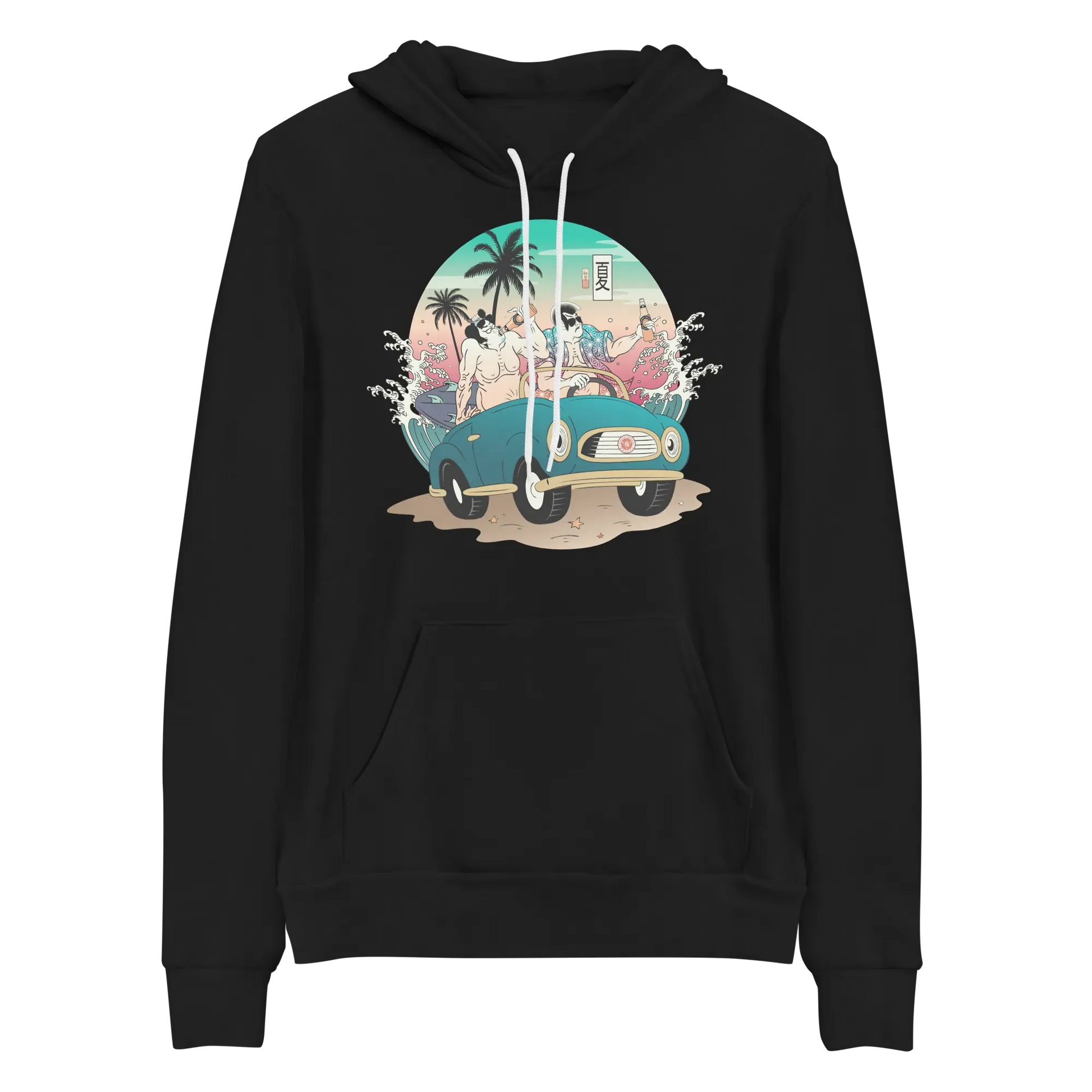 Samurai and Summer Party Ukiyo-e Unisex Hoodie - Samurai Original