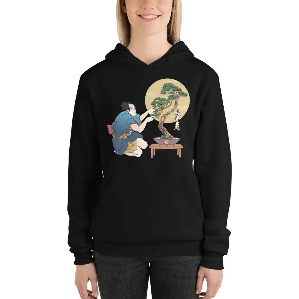 Samurai and Bonsai Tree Japanese Ukiyo-e Unisex Hoodie 2 - Samurai Original