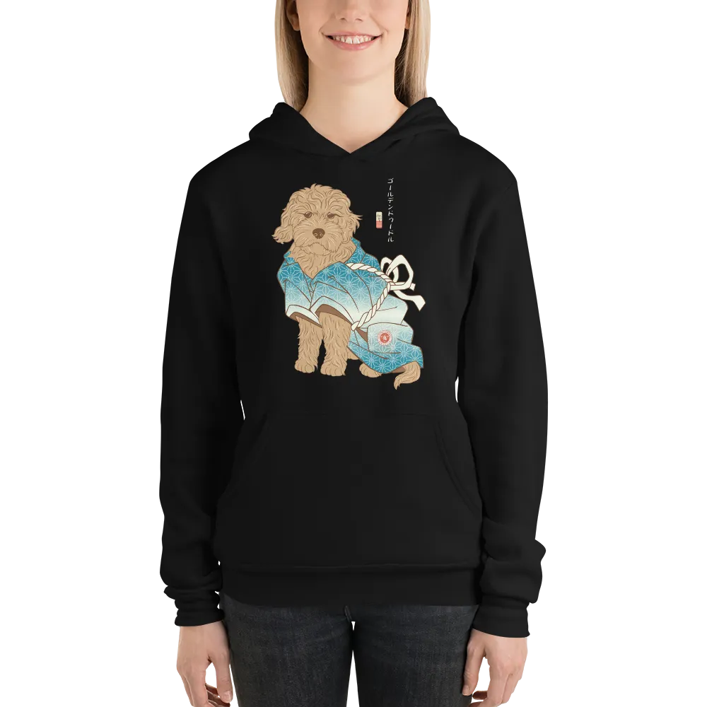 Golden Doodle Dog Funny Japanese Ukiyo-e Unisex Hoodie -