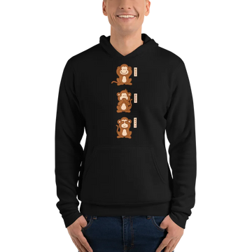 Three wise monkey Ukiyo-e Unisex hoodie