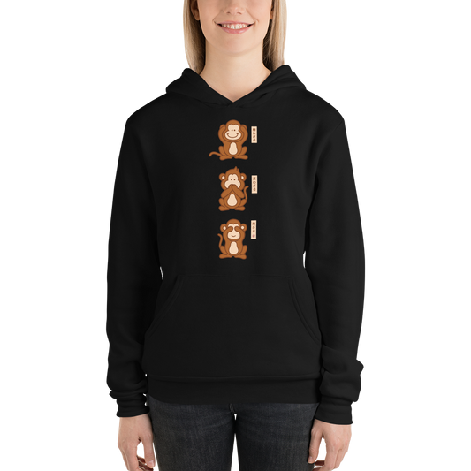 Three wise monkey Ukiyo-e Unisex hoodie