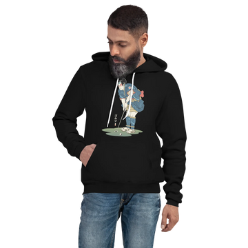 Samurai Golf Player Ukiyo-e 2 Unisex hoodie - Black / S