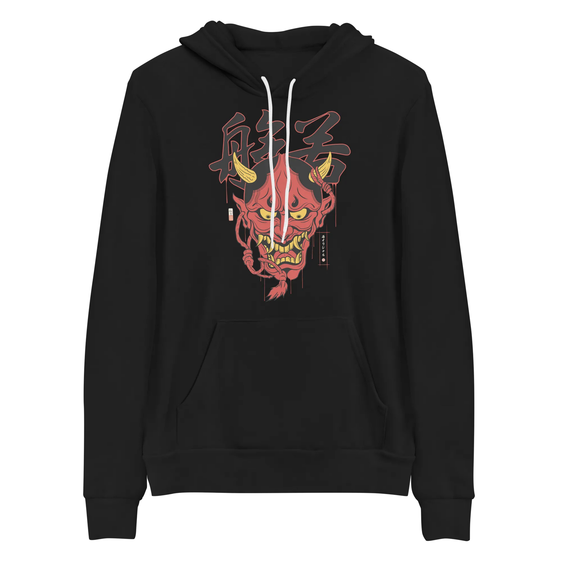 Hannya Japanese Ukiyo-e Unisex Hoodie - Black / S