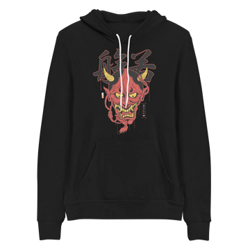 Hannya Japanese Ukiyo-e Unisex Hoodie - Black / S