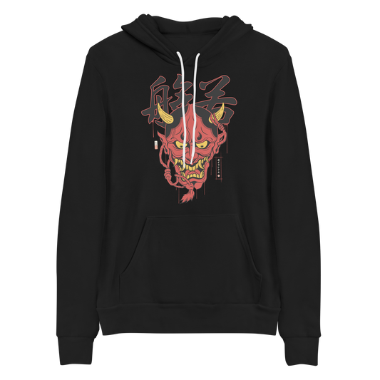 Hannya Japanese Ukiyo-e Unisex Hoodie - Black / S