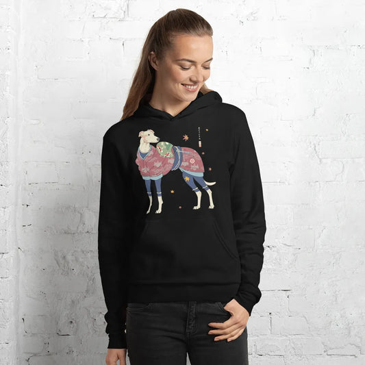 Greyhound Dog Funny Japanese Ukiyo-e Unisex Hoodie -