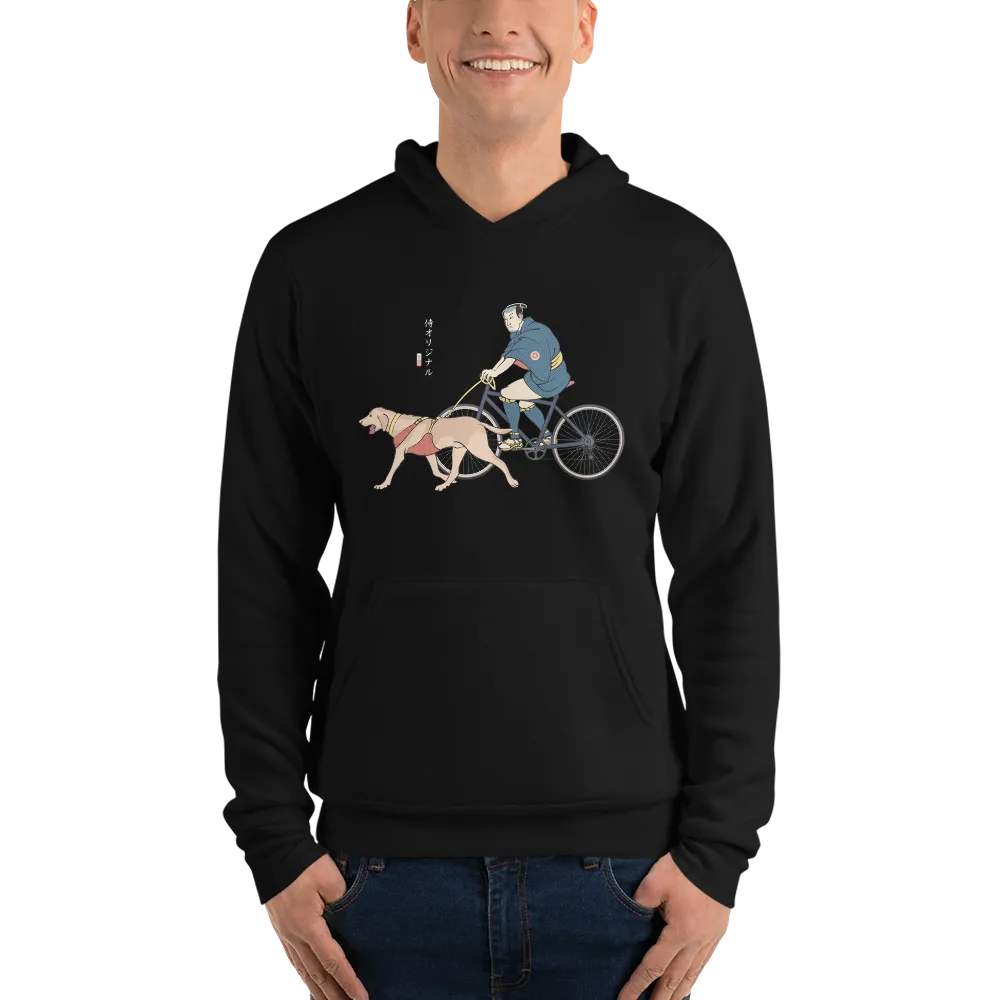 Samurai Cycling With DogLabrador Retriever Unisex hoodie - Samurai Original