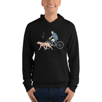 Samurai Cycling With DogLabrador Retriever Unisex hoodie - Samurai Original