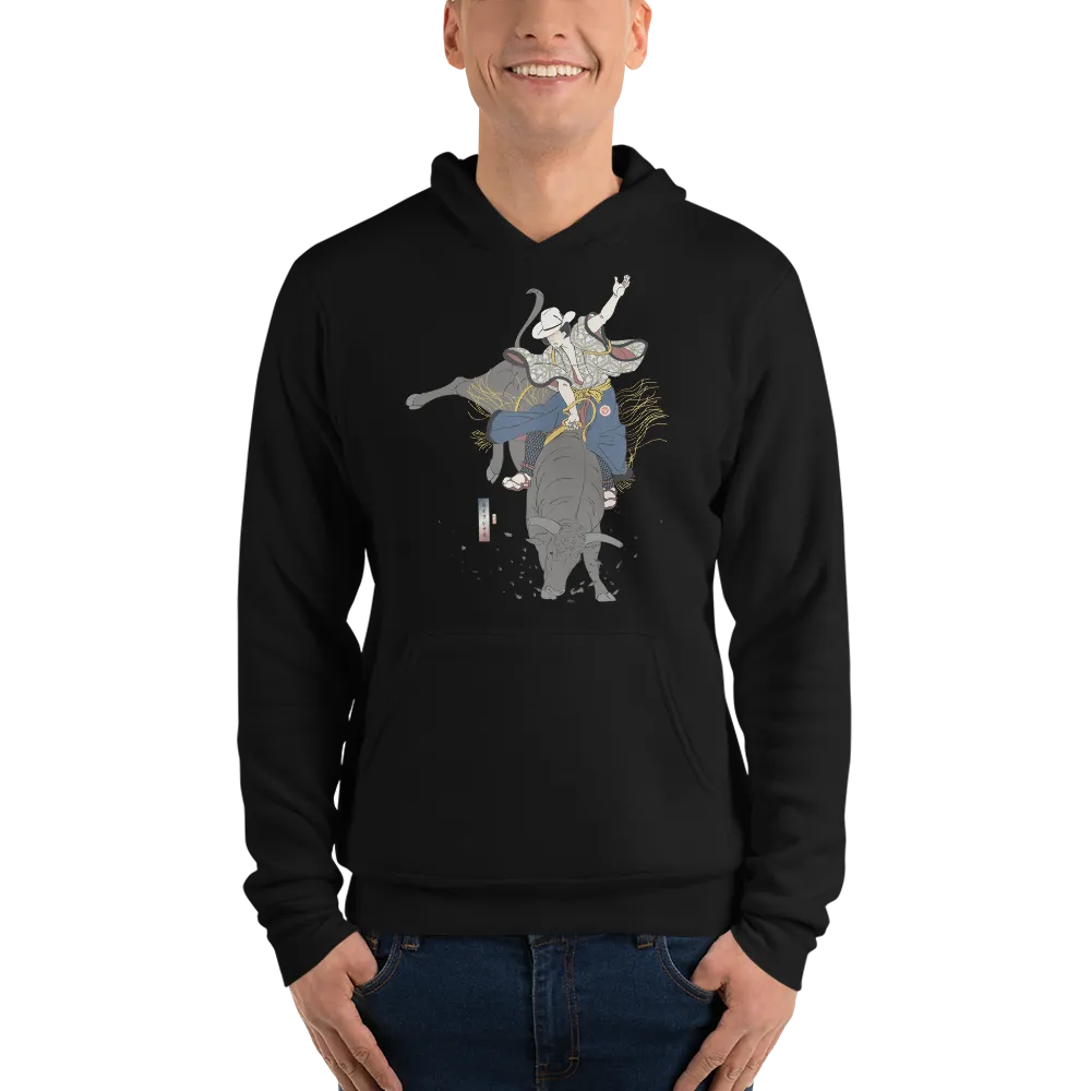 Samurai Bull Riding Ukiyo-e Unisex hoodie - Samurai Original