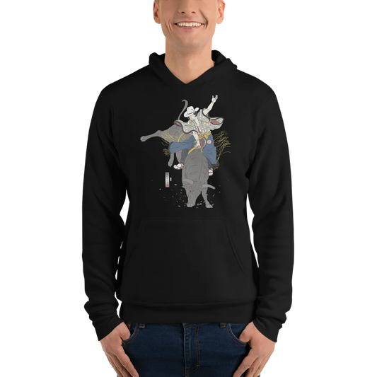 Samurai Bull Riding Ukiyo-e Unisex hoodie - Samurai Original