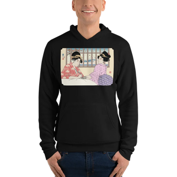 Geisha Henna Artist Japanese Ukiyo-e Unisex Hoodie - Black / S