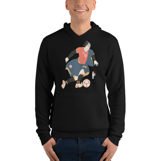 Samurai Dribbling Football Ukiyo-e Unisex hoodie