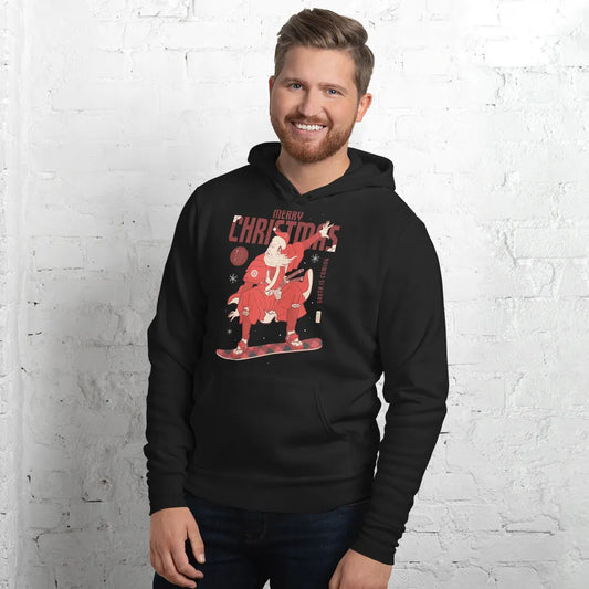 Santa Samurai Snowboard Christmas Ukiyo-e Unisex hoodie