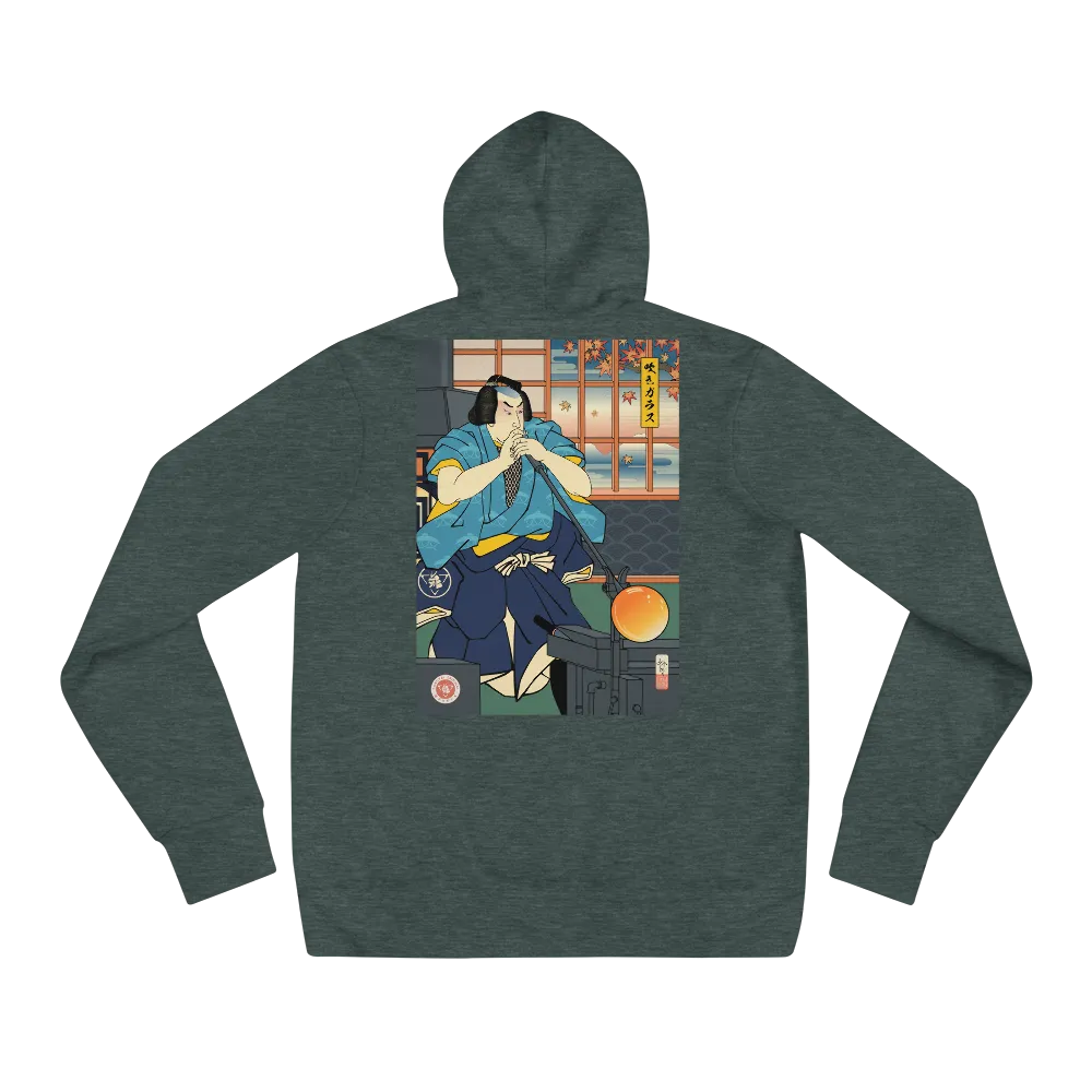 Samurai Glassblowing Ukiyo-e Unisex hoodie - Samurai Original