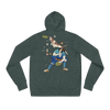 Disc Dog Samurai Japanese Ukiyo-e Unisex Hoodie - Heather Forest / S