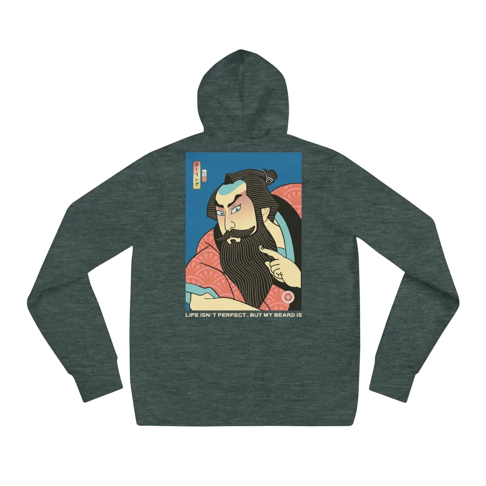 Samurai & Beard Japanese Ukiyo-e Unisex Hoodie - Samurai Original