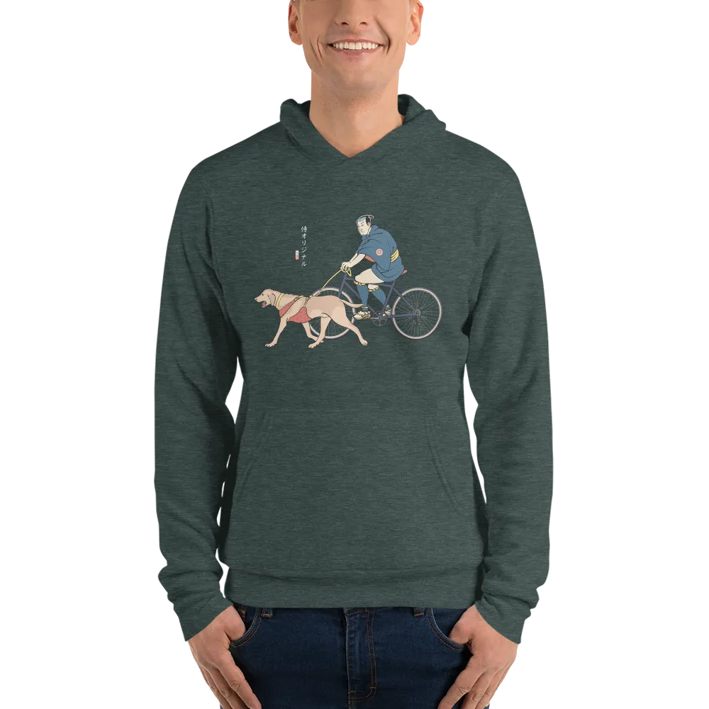 Samurai Cycling With DogLabrador Retriever Unisex hoodie - Samurai Original