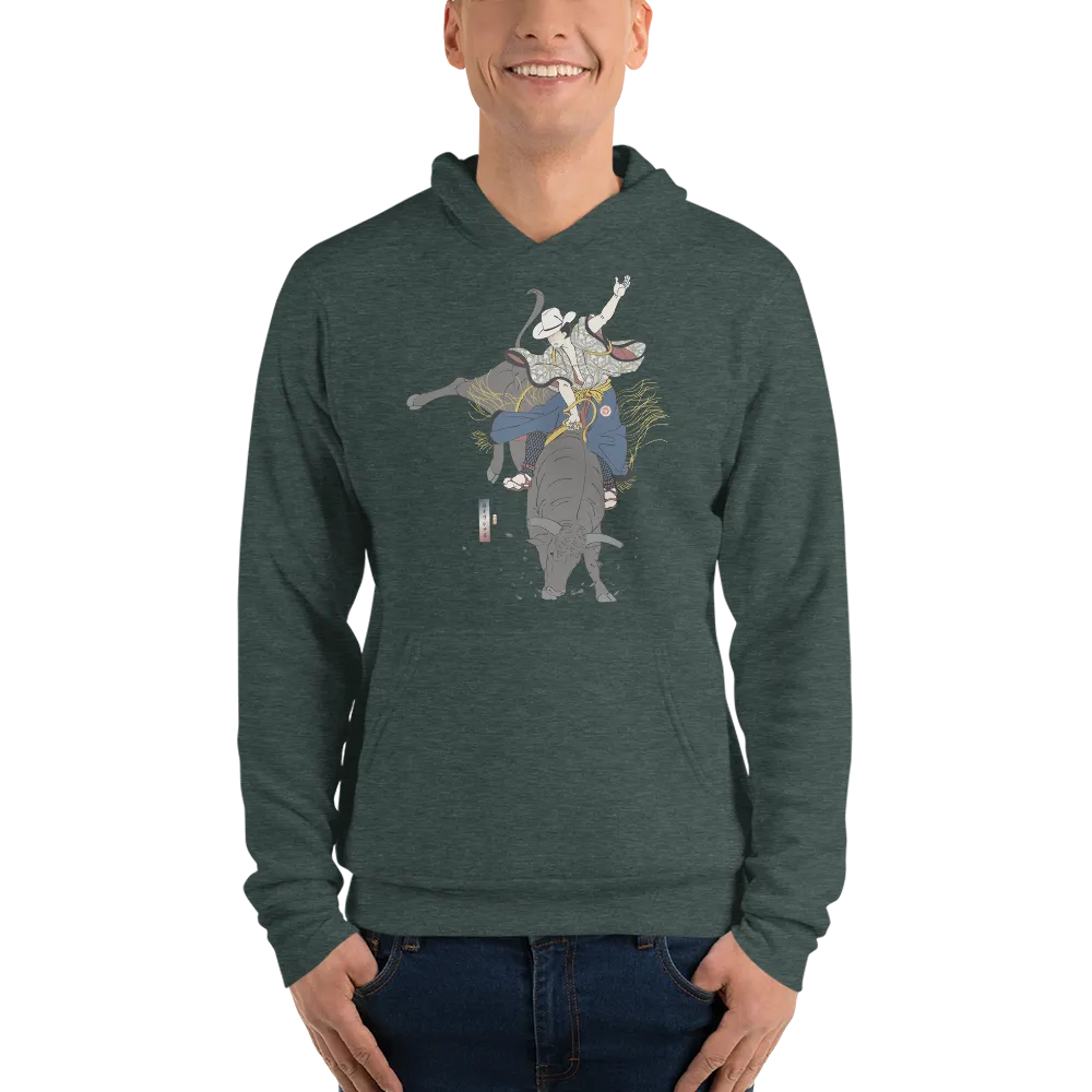 Samurai Bull Riding Ukiyo-e Unisex hoodie - Samurai Original