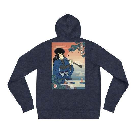 Samurai Clarinet Music Ukiyo-e Unisex Hoodie - Samurai Original