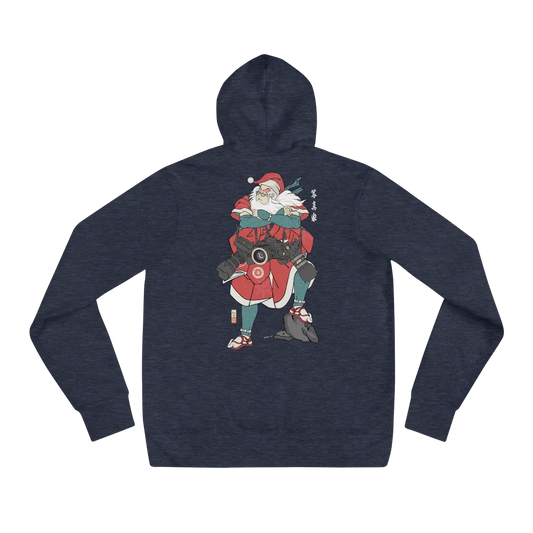 Santa Claus Photographer Camera Ukiyo-e Unisex Hoodie