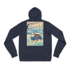 Dog Bulldog Japanese Ukiyo-e Unisex Hoodie - Heather Navy / S