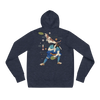 Disc Dog Samurai Japanese Ukiyo-e Unisex Hoodie - Heather Navy / S