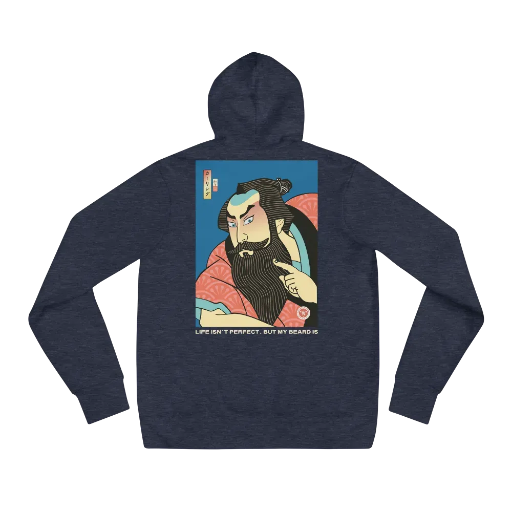 Samurai & Beard Japanese Ukiyo-e Unisex Hoodie - Samurai Original