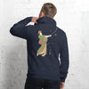 Geisha Golf Player Japanese Ukiyo-e Unisex Hoodie - Heather Navy / S