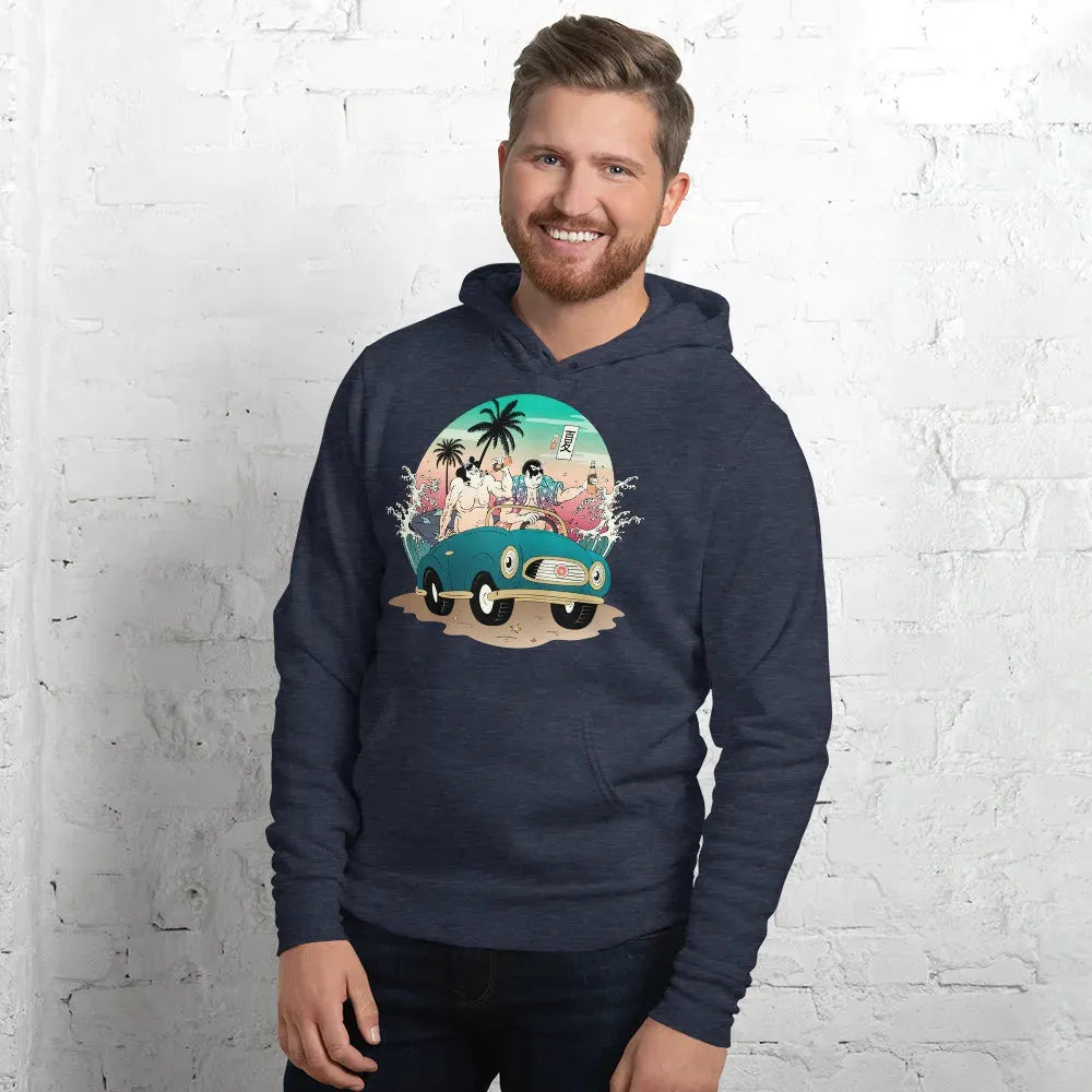 Samurai and Summer Party Ukiyo-e Unisex Hoodie - Samurai Original