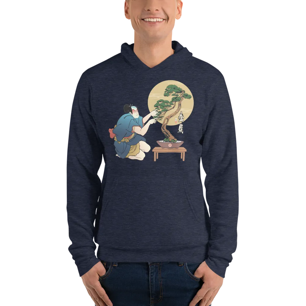 Samurai and Bonsai Tree Japanese Ukiyo-e Unisex Hoodie 2 - Samurai Original