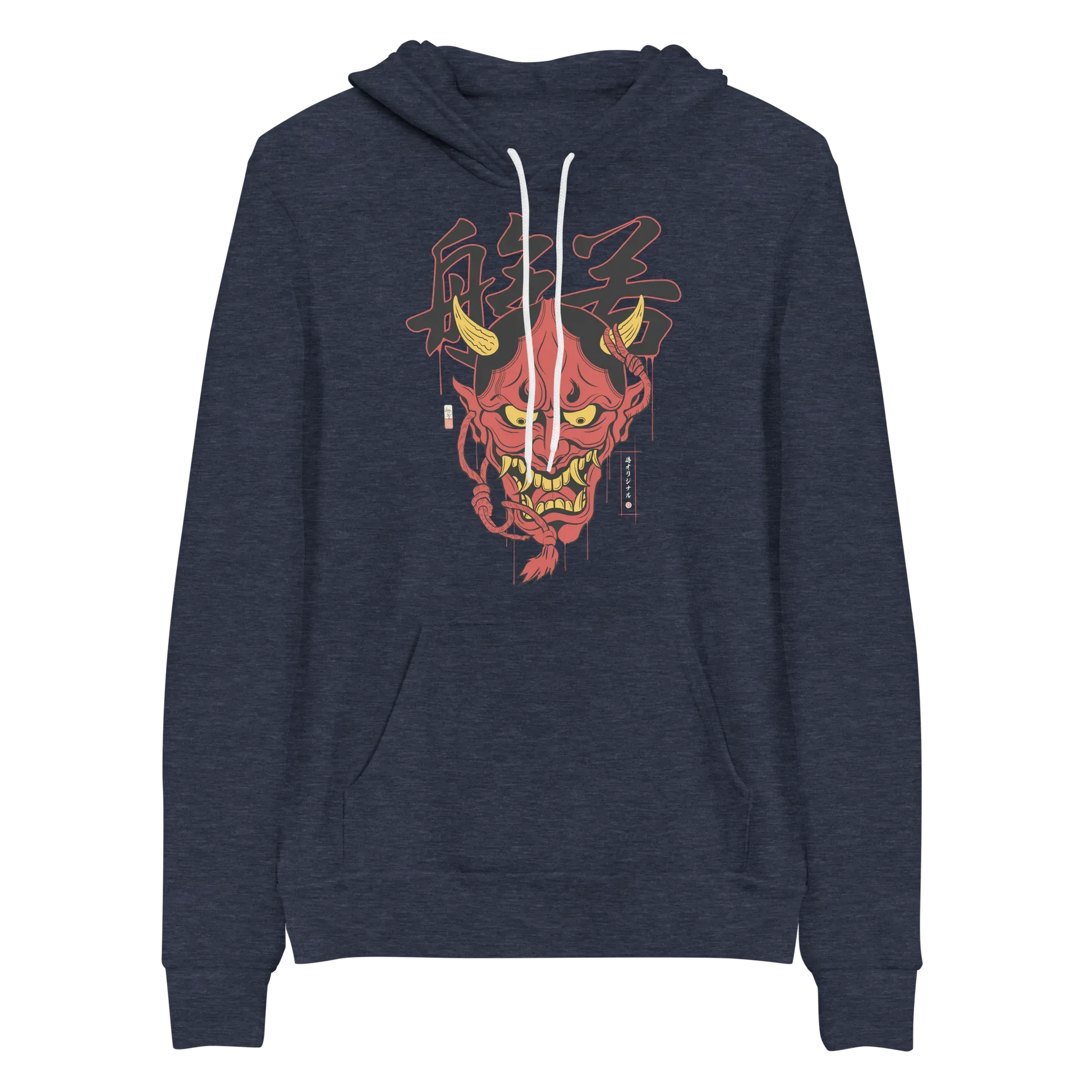 Hannya Japanese Ukiyo-e Unisex Hoodie - Heather Navy / S