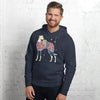 Greyhound Dog Funny Japanese Ukiyo-e Unisex Hoodie - Heather Navy / S