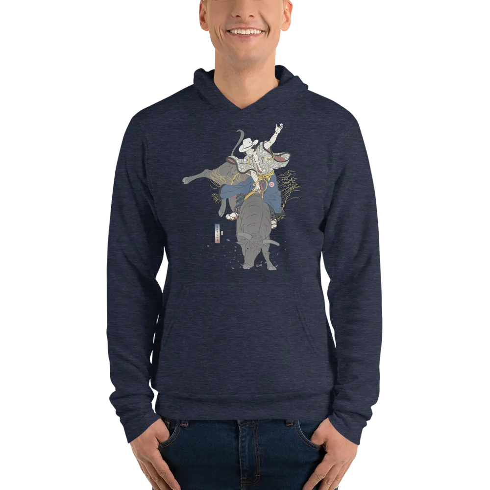 Samurai Bull Riding Ukiyo-e Unisex hoodie - Samurai Original