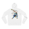 Disc Dog Samurai Japanese Ukiyo-e Unisex Hoodie - White / S