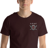 Japanese Namahage Embroidered Unisex T-shirt - Oxblood Black / S