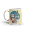 Cat Merry Christmas Japanese Ukiyo-e White Glossy Mug -