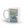 Dog Pitbull Japanese Ukiyo-e White Glossy Mug -