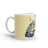 Samurai Drinking Sake Ukiyo-e White Glossy Mug