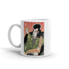 Samurai & Pizza Fast Food Japanese Ukiyo-e White Glossy Mug - Samurai Original