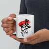 Dad Thank You For Everything Japanese Kanji Calligraphy White Glossy Mug -