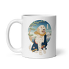 Golden Doodle Dog Funny Japanese Ukiyo-e White Glossy Mug 2 -