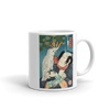 Samurai & Cockatoo Parrot Funny Japanese Ukiyo-e White Glossy Mug - Samurai Original