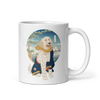 Golden Doodle Dog Funny Japanese Ukiyo-e White Glossy Mug 2 - Default Title